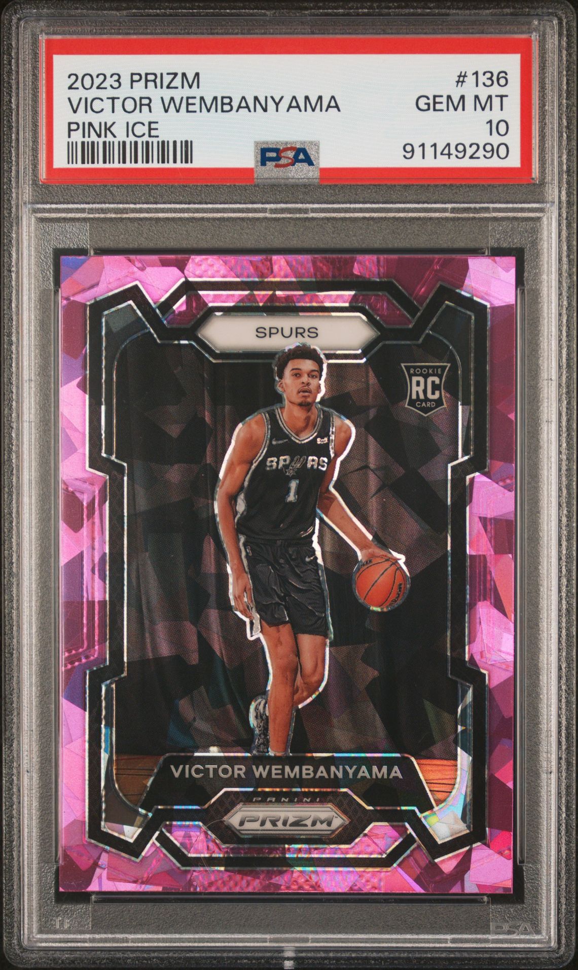 2023 Panini PANINI PRIZM Blue Ice #136 Victor Wembanyama front
