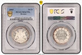 1864 36 Gt MS67PL