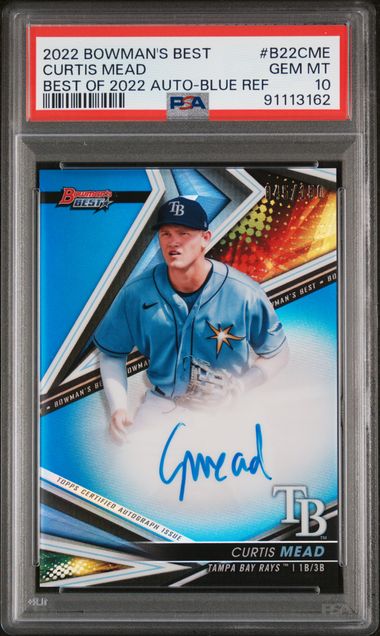 2022 Bowman Bowman's Best Blue Curtis Mead front