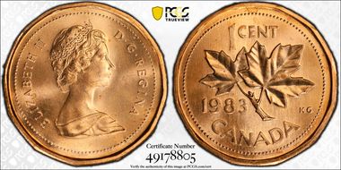 1983 1C Far Beads MS66RD