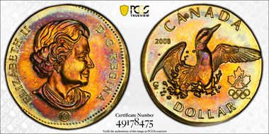 2008 $1 Loon Dance MS65