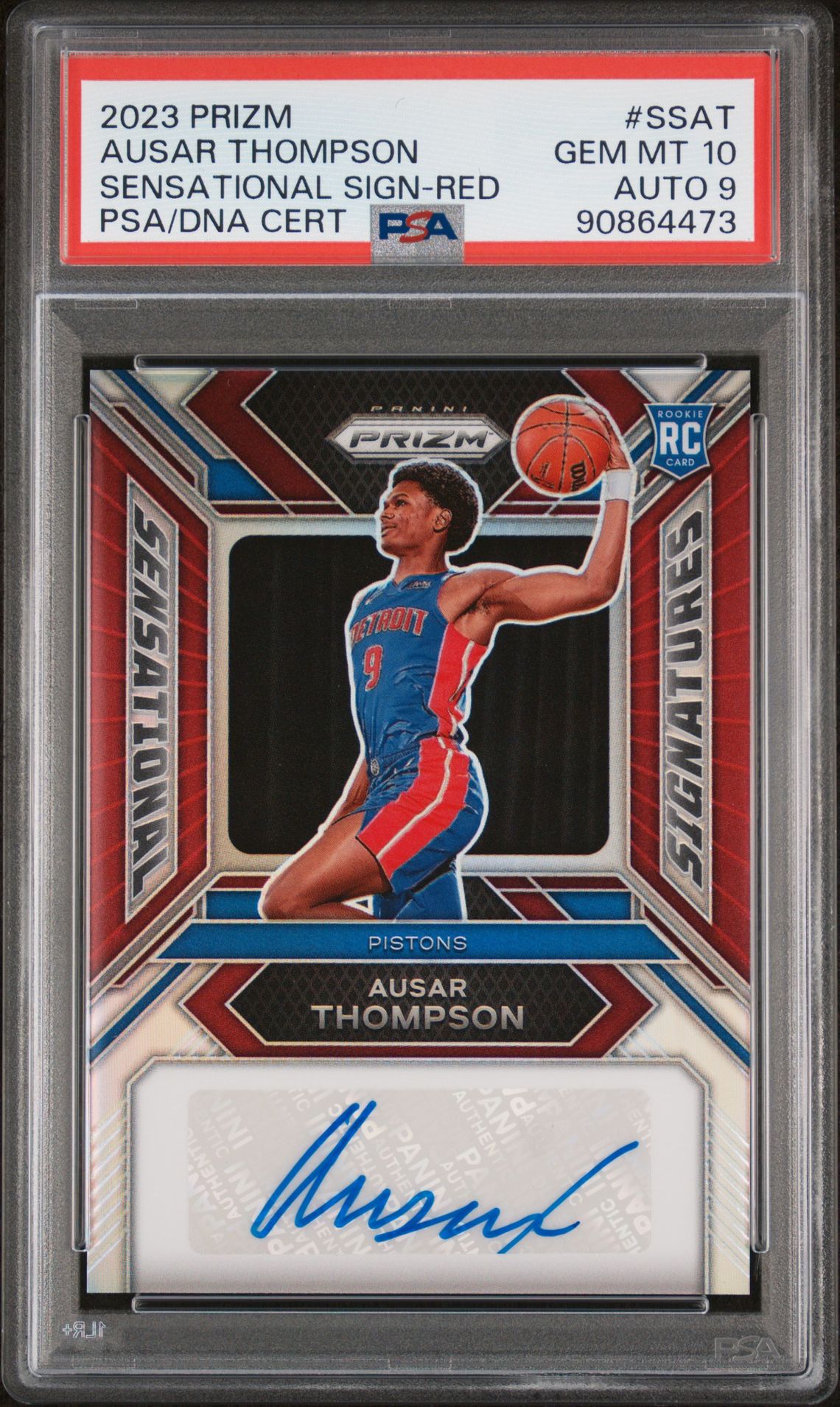 2023 Panini PANINI PRIZM SENSATIONAL SIGNATURES REDCertificationPrimary Signer (1 Signer)AUSAR THOMPSON #SSAT Ausar Thompson front