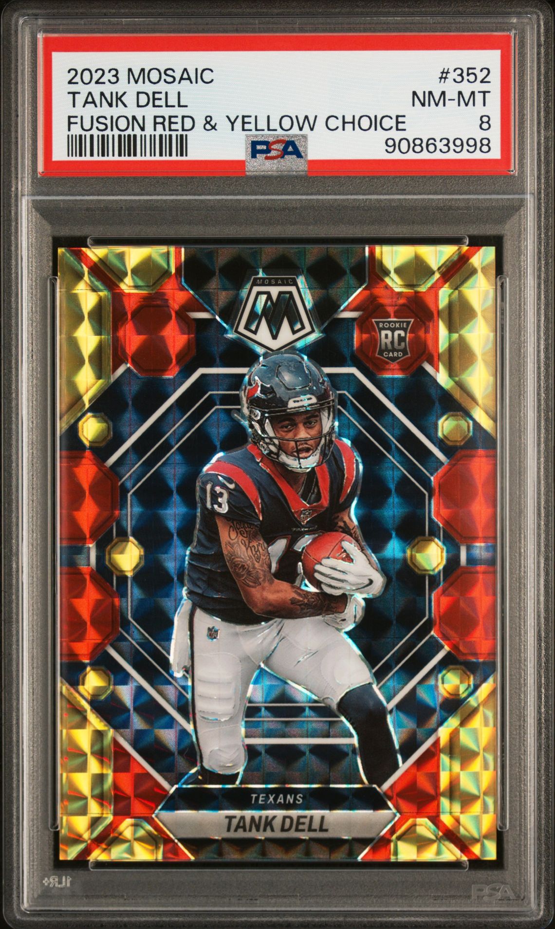2023 Panini Mosaic Tank Dell #352 (Fusion Red & Yellow Choice) Nm-Mt 8 front