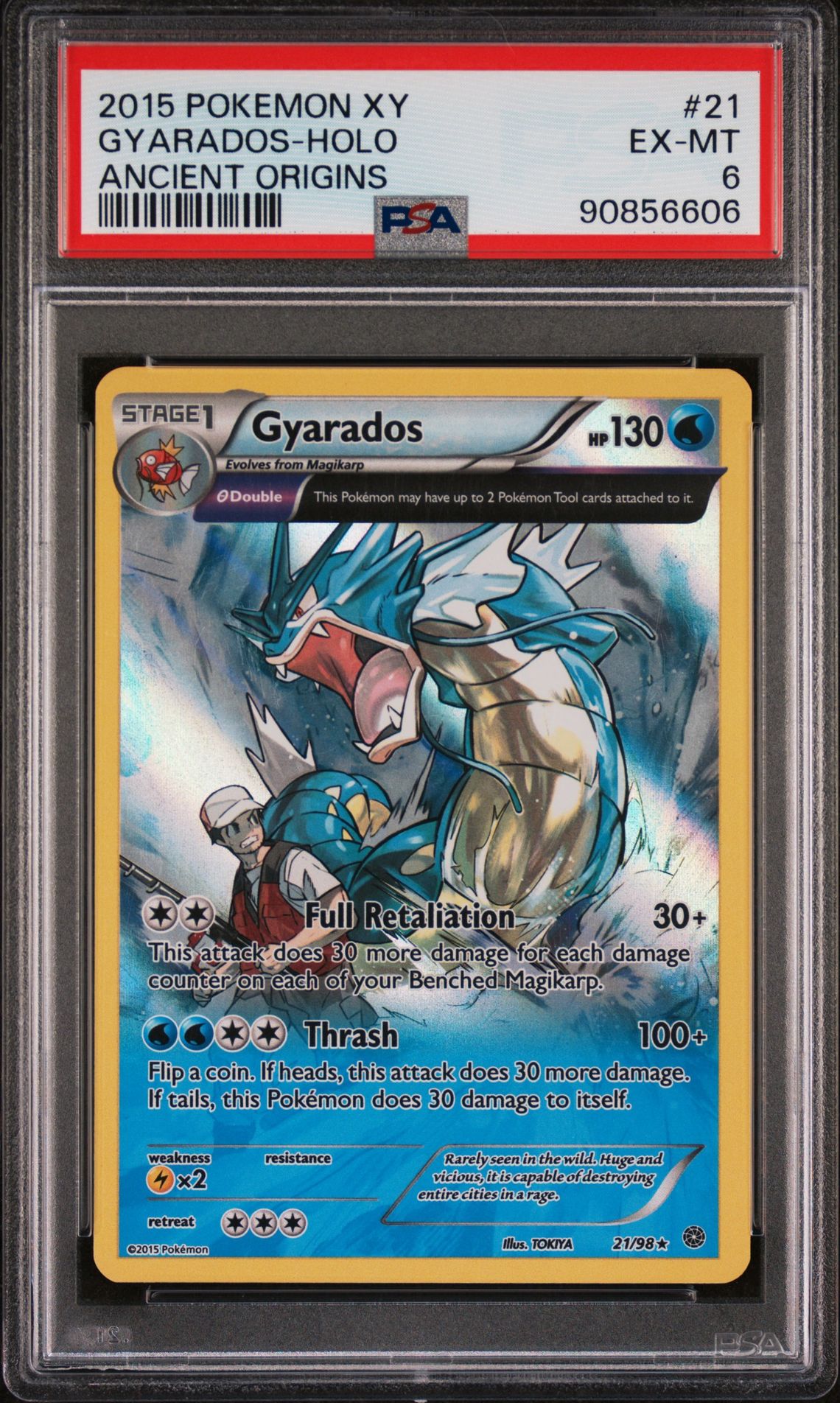 2015 Pokemon POKEMON XY ANCIENT ORIGINS #21 Gyarados-Holo front
