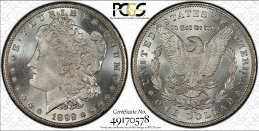 1892-CC $1 MS67+