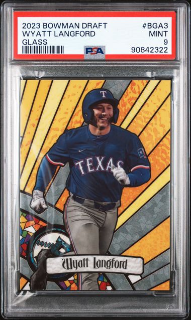 2023 Bowman Bowman Draft #BGA-3 Glass Wyatt Langford front