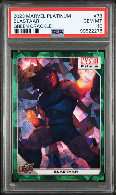 2023 Upper Deck Marvel Platinum Green #78 Crackle Blastaar 1Q03 front