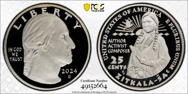 2024-S 25C Zitkala-Ša Silver PR70DCAM