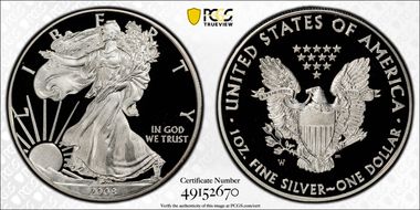 2008-W $1 Silver Eagle PR70DCAM