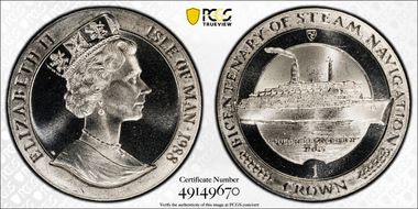 1988-PM Crown Queen Elizabeth II KM-233 CuNi MS67