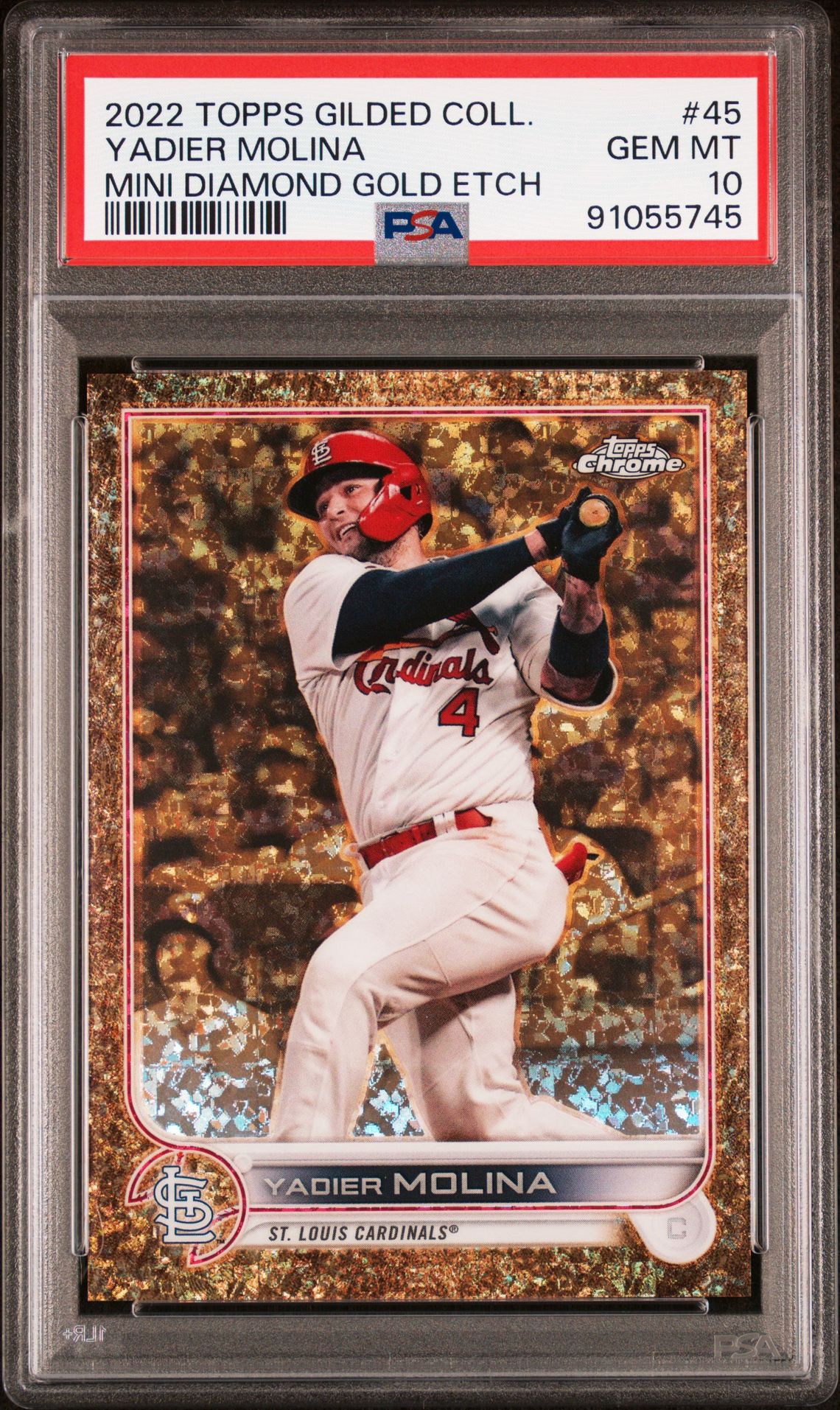 2022 Topps TOPPS GILDED COLLECTION Gold #45 Yadier Molina front