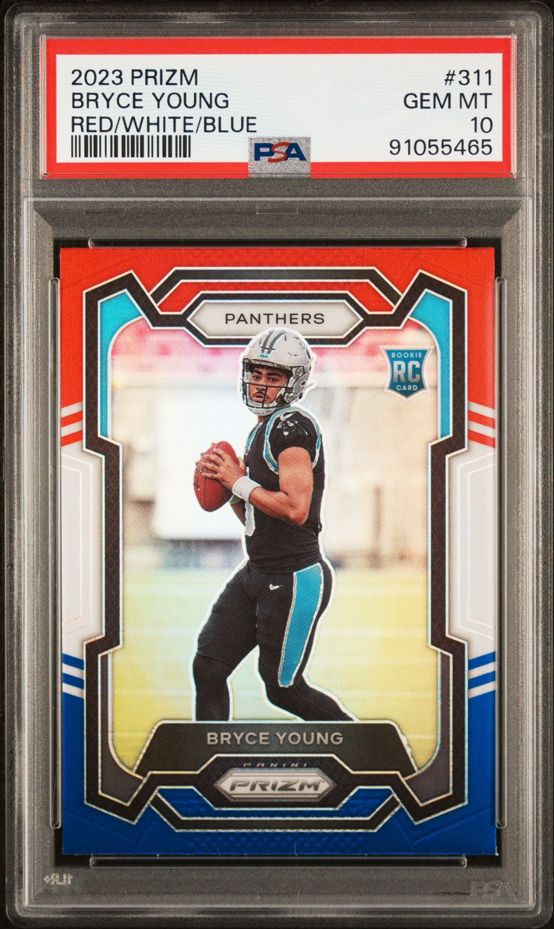 2023 Panini Prizm Bryce Young #311 (Red/White/Blue Prizm) Gem Mt 10 front