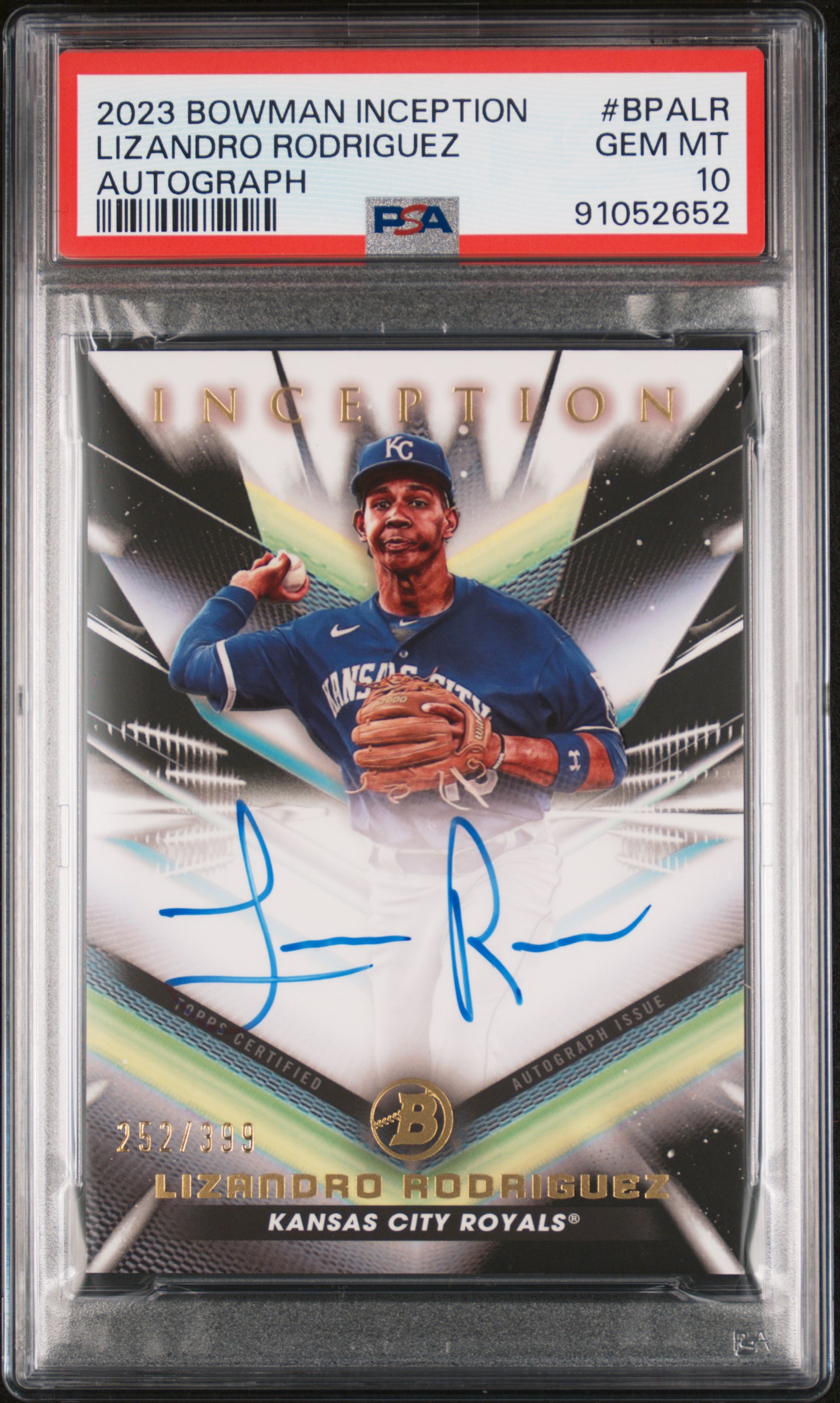 2023 Bowman Inception Autographs Lizandro Rodriguez #Bpalr Gem Mt 10 back