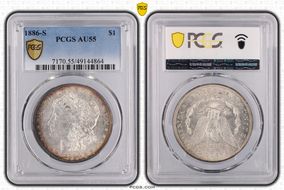 1886-S $1 AU55