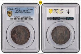 1786/64-VOC Gulden AU50