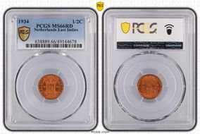 1934 1/2C MS66RD