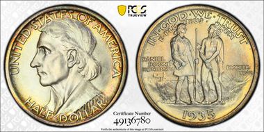 1935 50C Boone MS67+