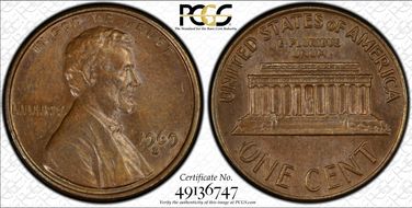 1969-S 1C Doubled Die Obverse MS61BN