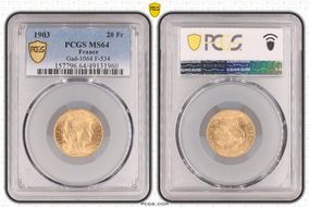 1903 20 Fr Gad-1064 F-534 MS64