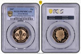 2007 50p S-H17 Scouting Anniversary Au PR70DCAM
