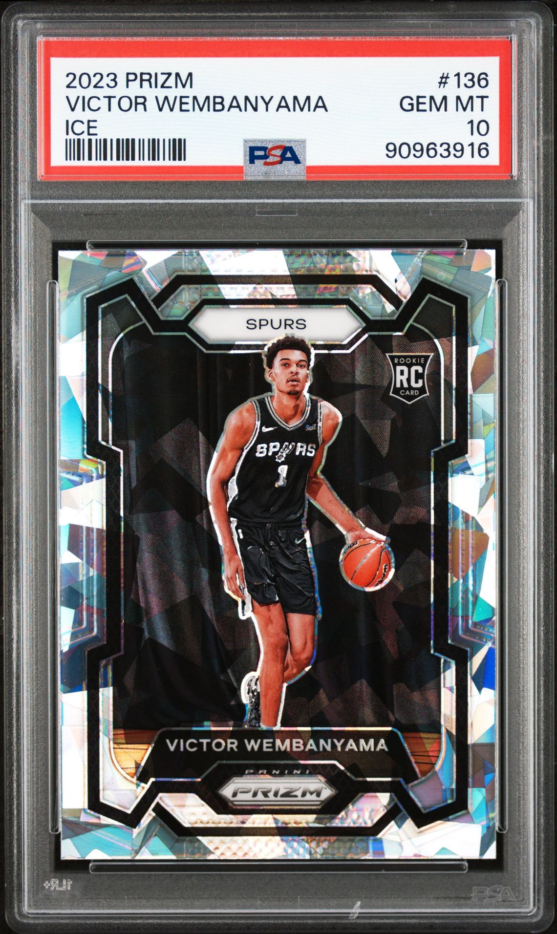 2023 Panini PANINI PRIZM ICE #136 Victor Wembanyama front