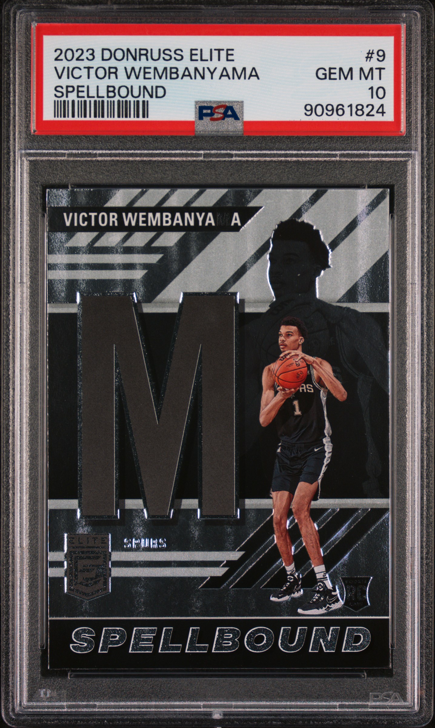 2023 Panini Donruss Elite Spellbound Victor Wembanyama #9 Gem Mt 10 front