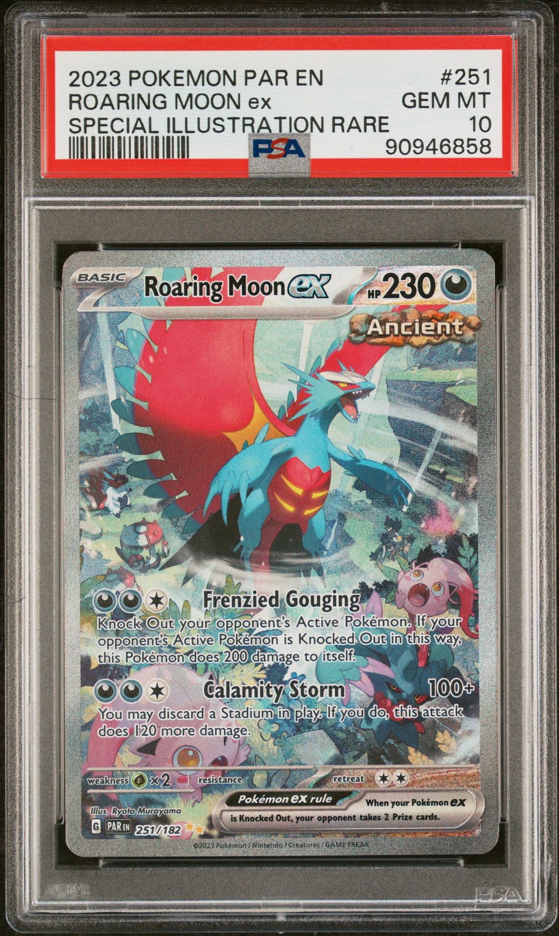 2023 Pokemon POKEMON PAR EN-PARADOX RIFT SPECIAL ILLUSTRATION RARE #251 Roaring Moon Ex front
