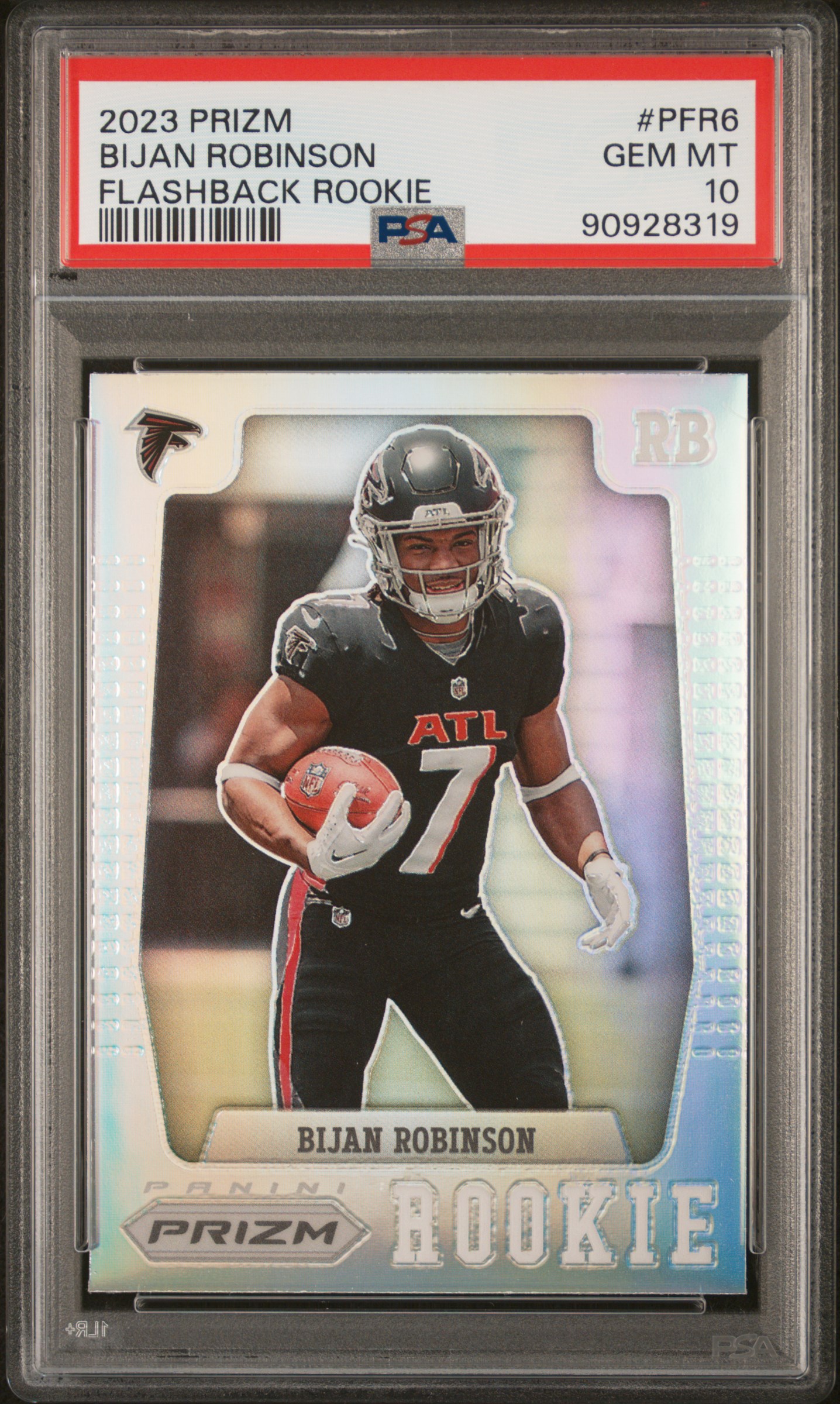 2023 Panini Prizm Prizm Flashback Rookie Bijan Robinson #Pfr6 Gem Mt 10 front