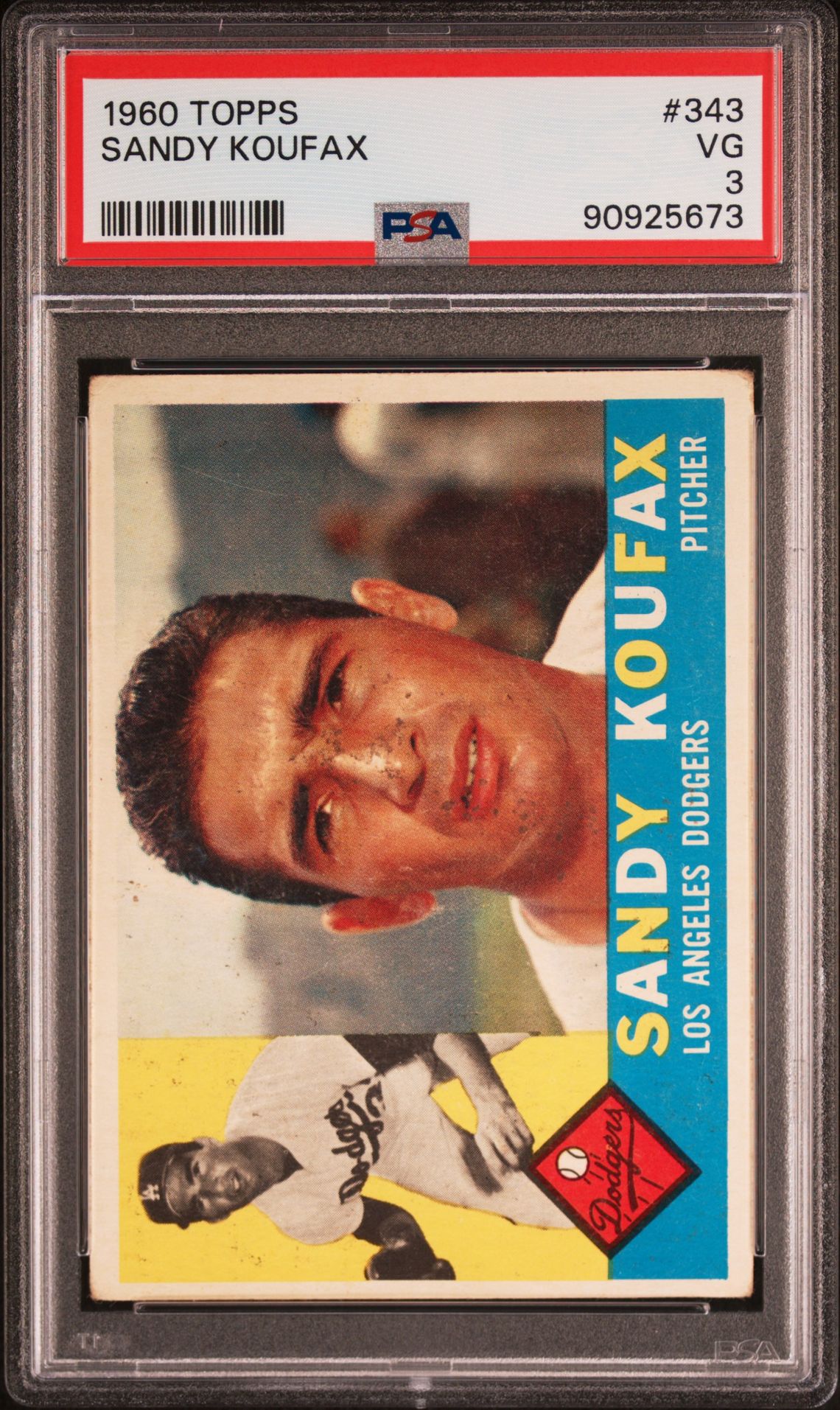 1960 Topps TOPPS #343 Sandy Koufax front