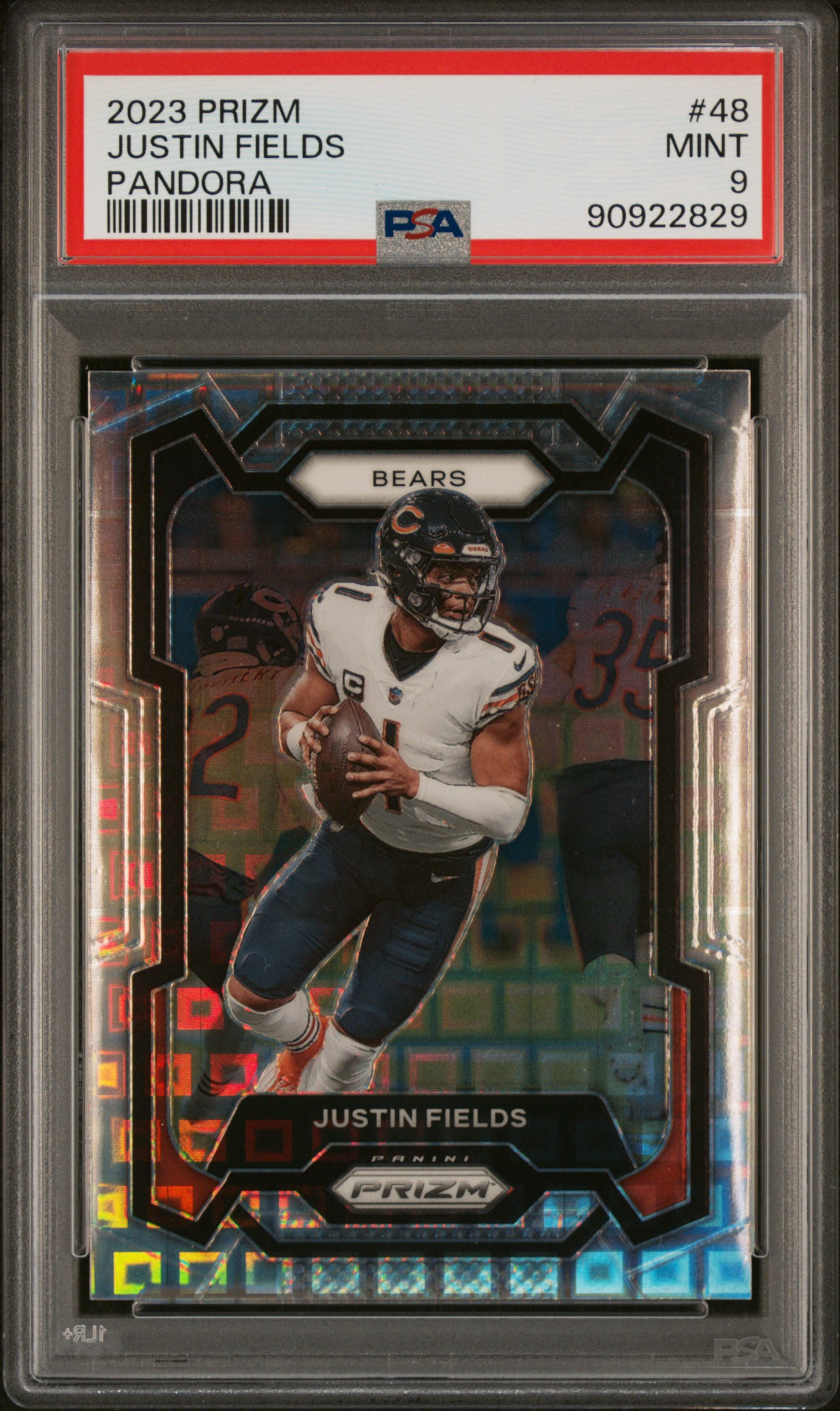 2023 Panini Prizm Justin Fields #48 (Pandora) Mint 9 front