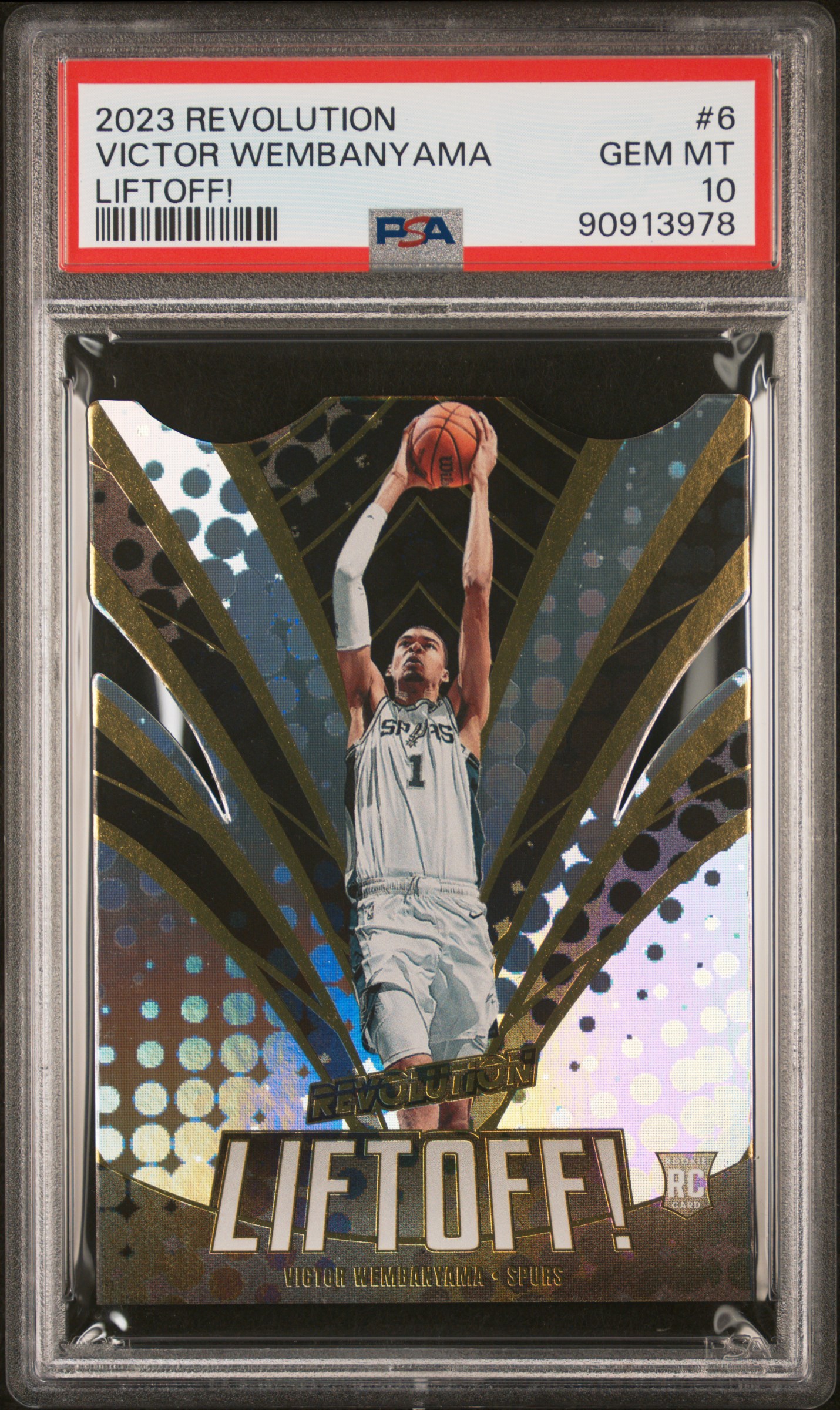 2023 Panini Revolution Liftoff! Victor Wembanyama #6 Gem Mt 10 front