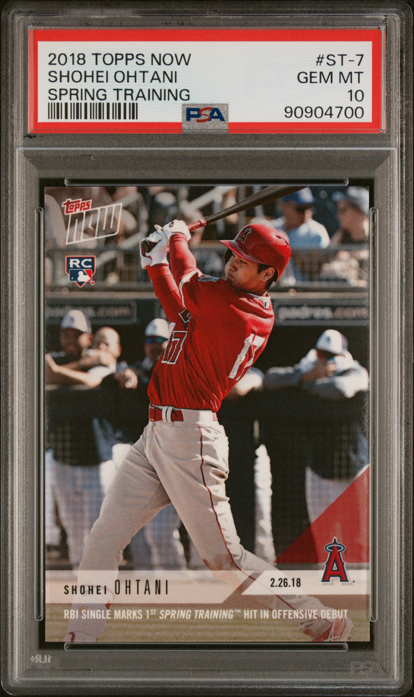 Shohei Ohtani 2018 Topps Now Spring Training