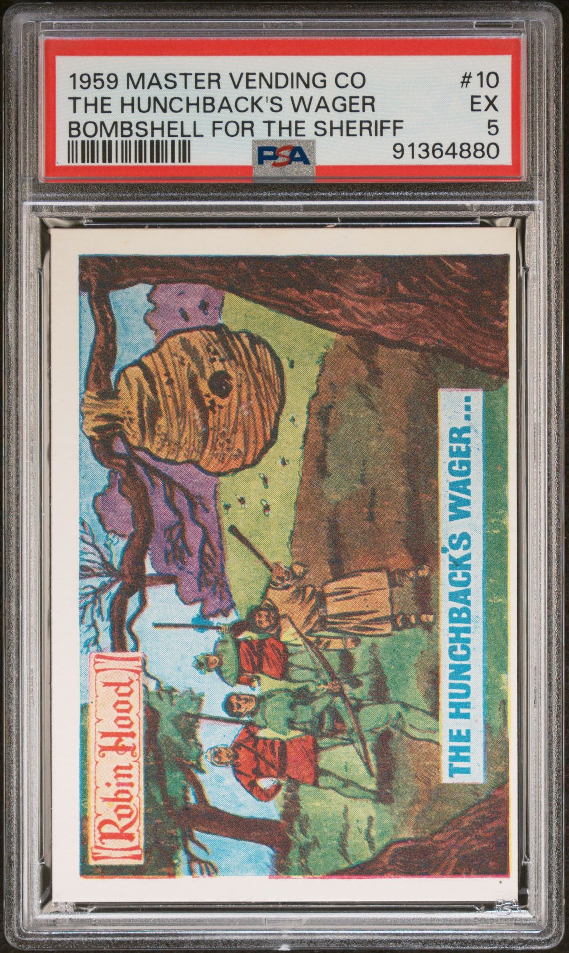 1959 MASTER VENDING CO ROBIN HOOD BOMBSHELL FOR THE SHERIFF #10 The Hunchback's Wager front