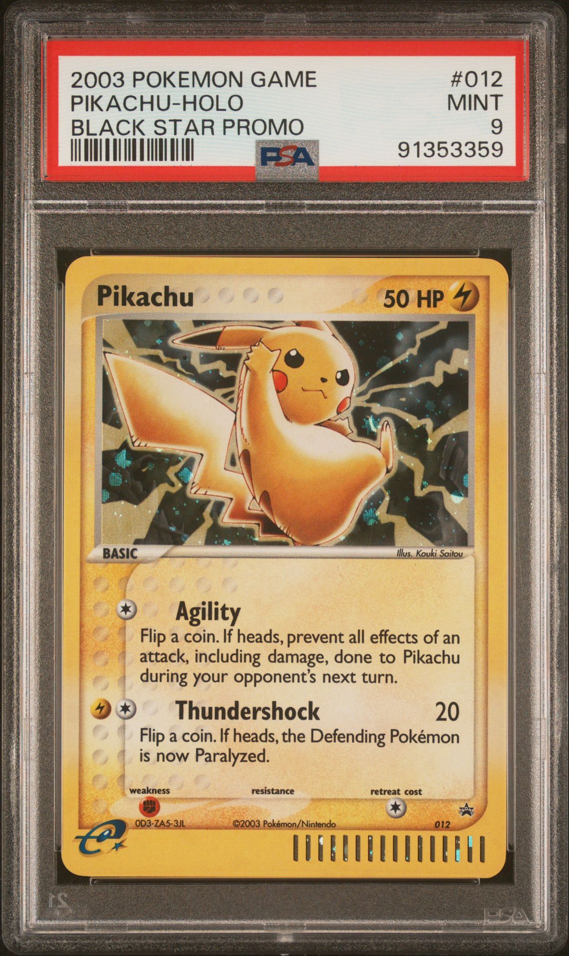 2003 Pokemon POKEMON BLACK STAR PROMO #012 Pikachu-Holo front