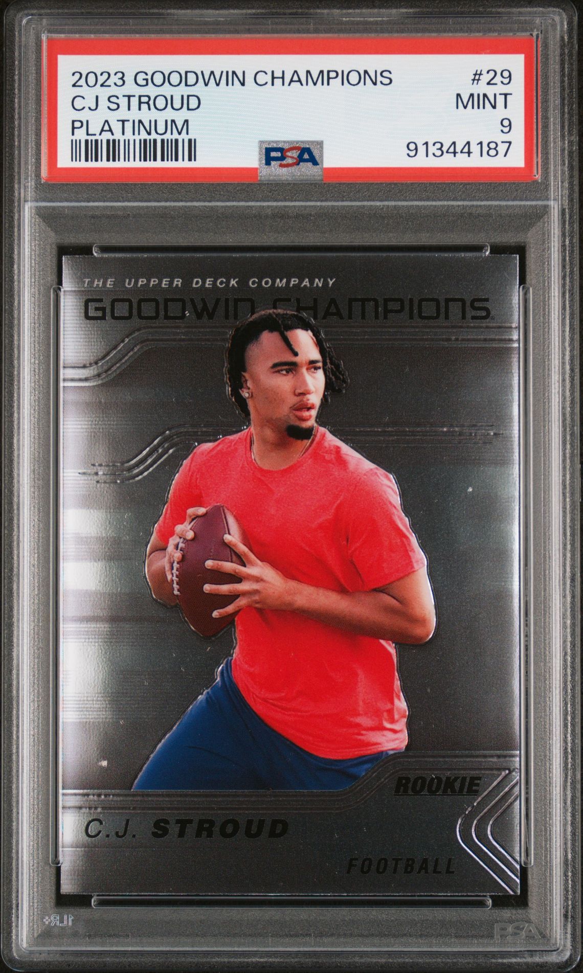2023 Upper Deck Goodwin Champions Platinum Cj Stroud #P29 Mint 9 front