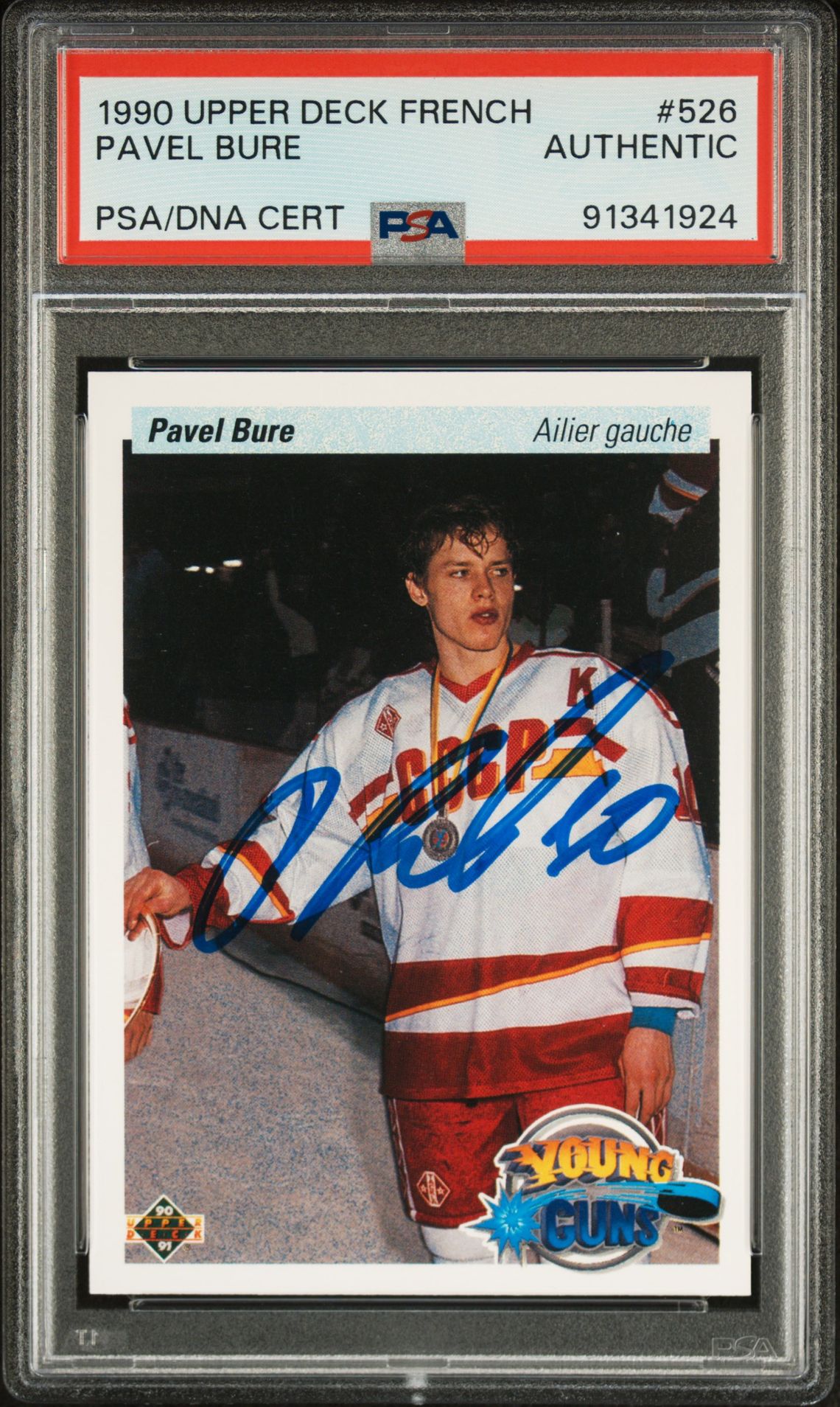 1990 Upper Deck UPPER DECK FRENCH #526 Pavel Bure front