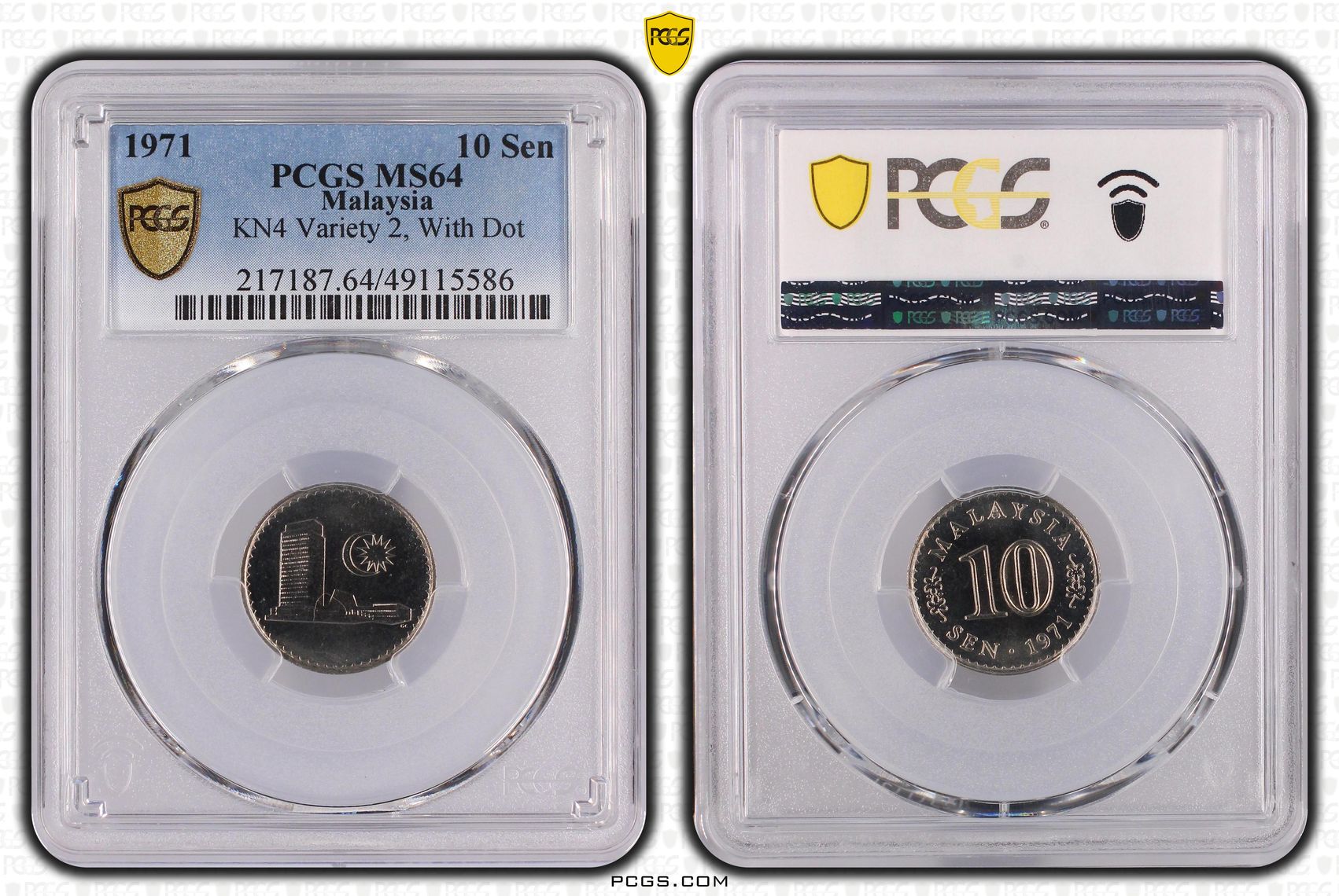 PCGS Certificate Verification Coin Details for Cert #49115586