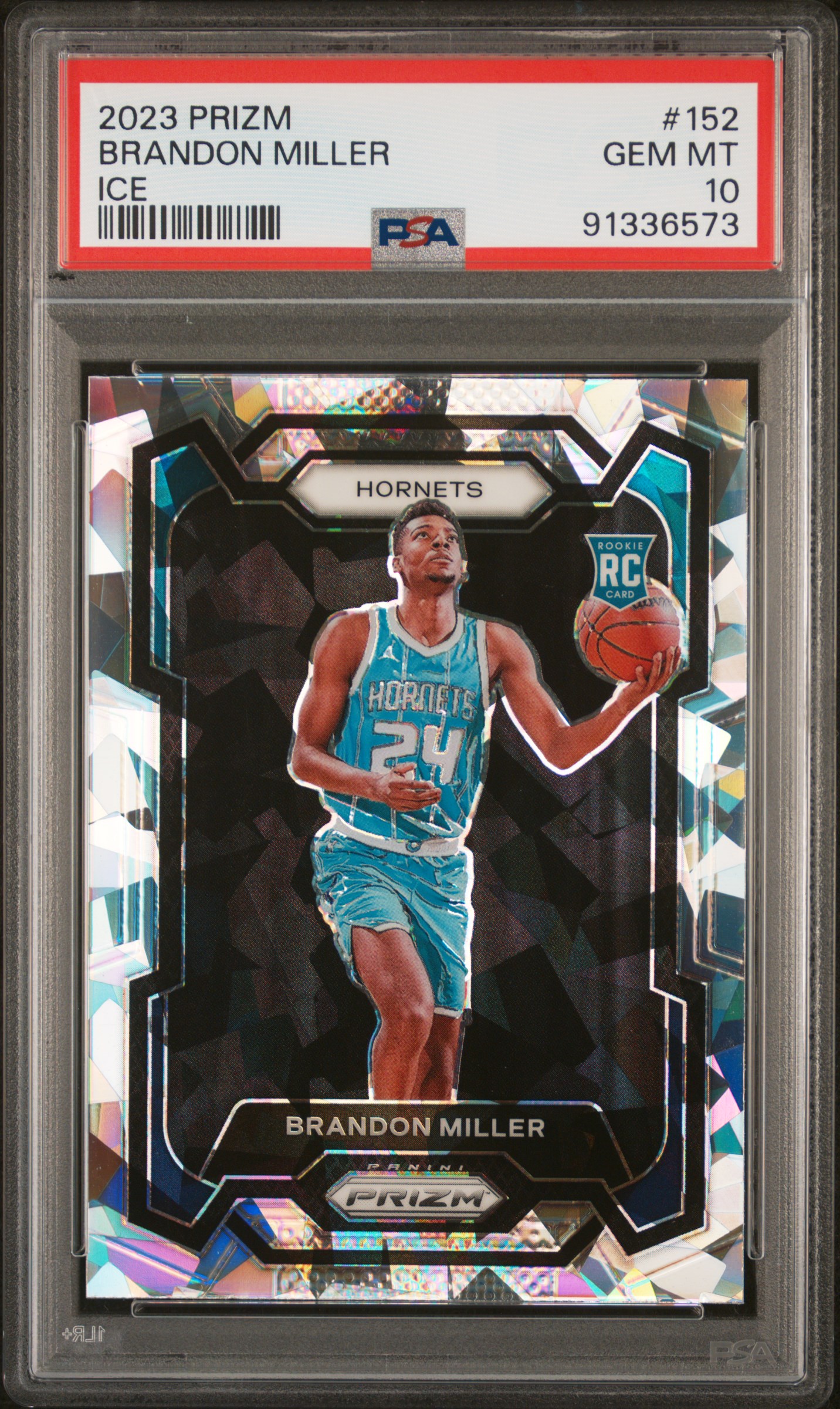 2023 Panini Prizm Brandon Miller #152 (Ice) Gem Mt 10 front