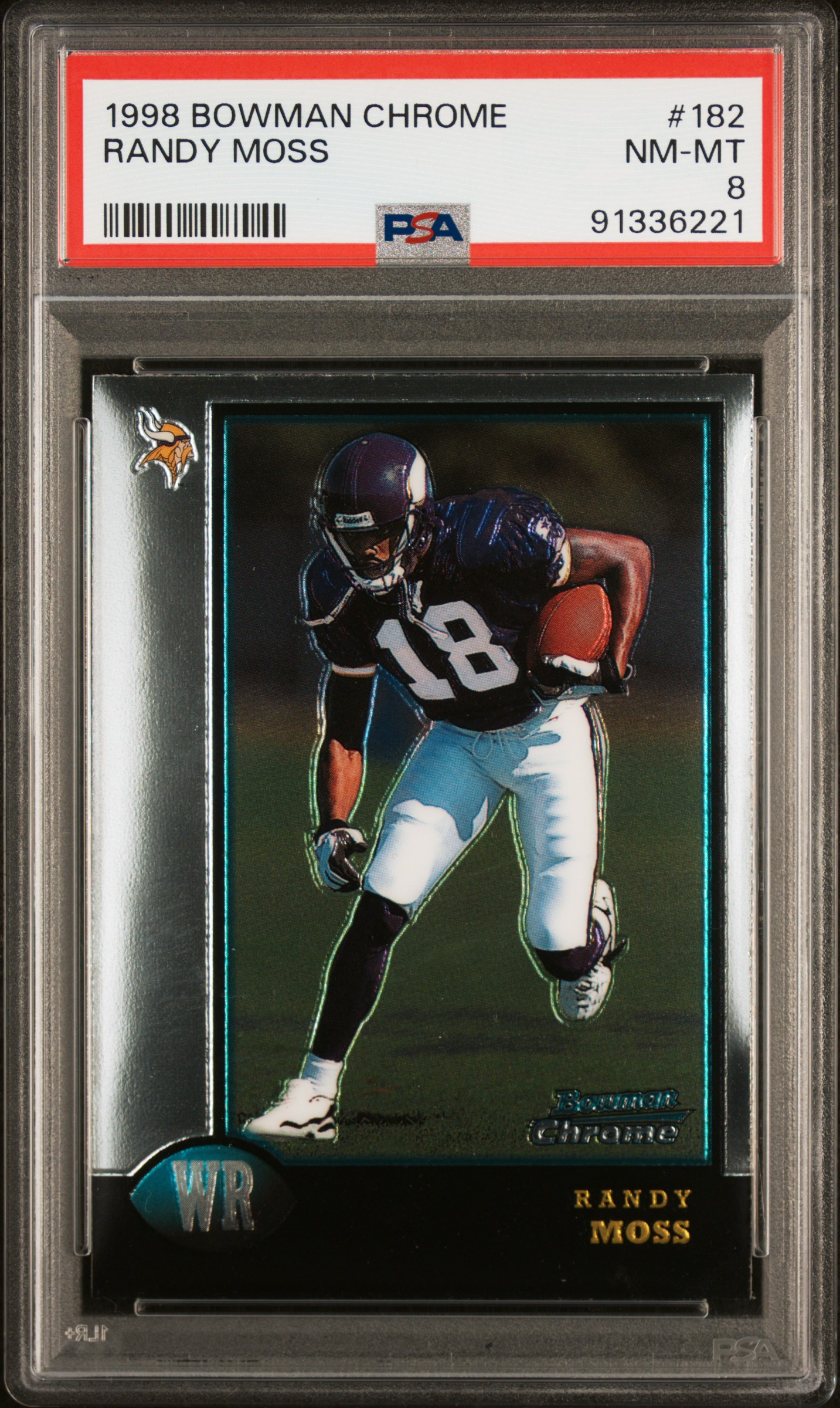1998 Bowman Chrome Randy Moss #182 Nm-Mt 8 front