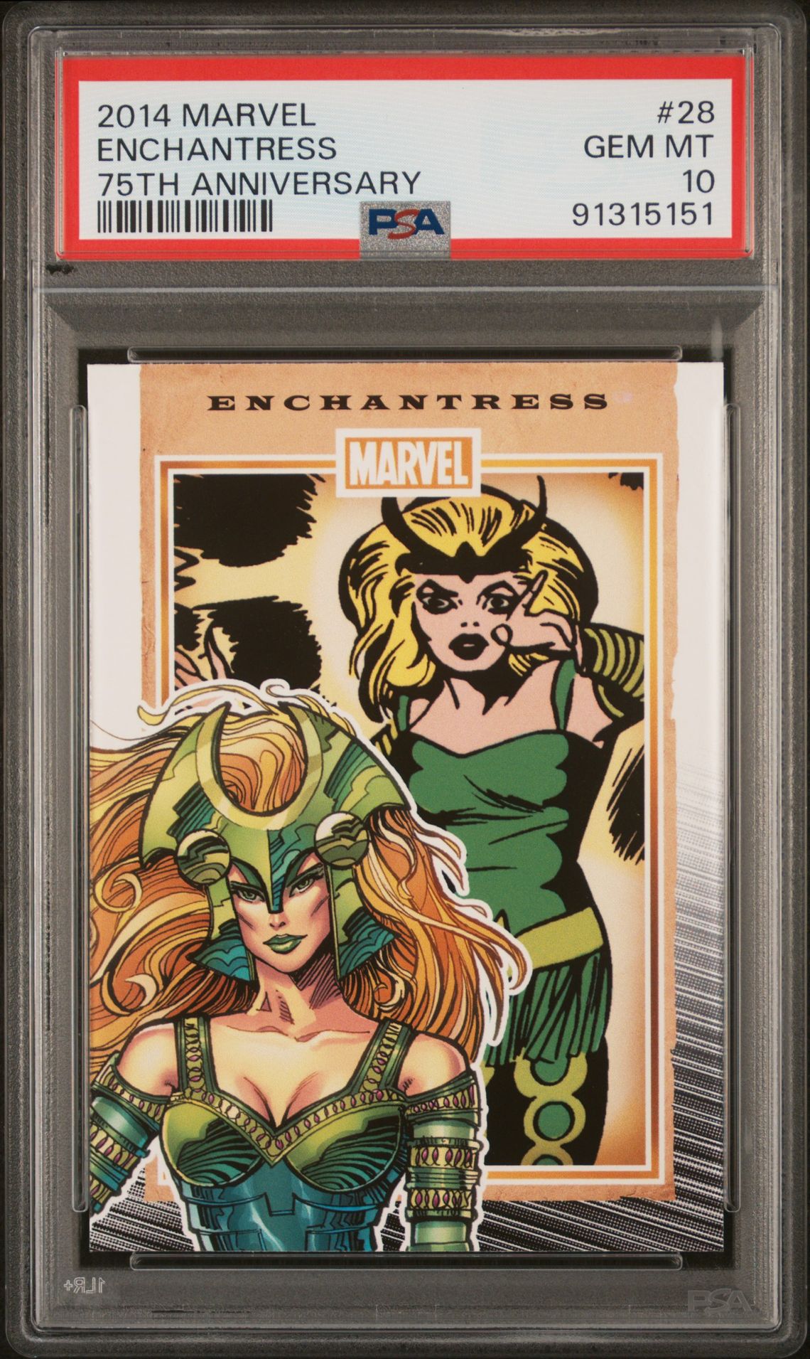 2014 Marvel RITTENHOUSE ARCHIVES MARVEL 75TH ANNIVERSARY #28 Enchantress front