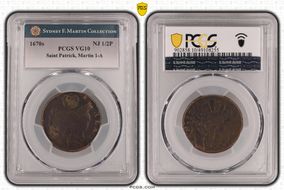 1670s NJ 1/2P Saint Patrick, Martin 1-A VG10BN