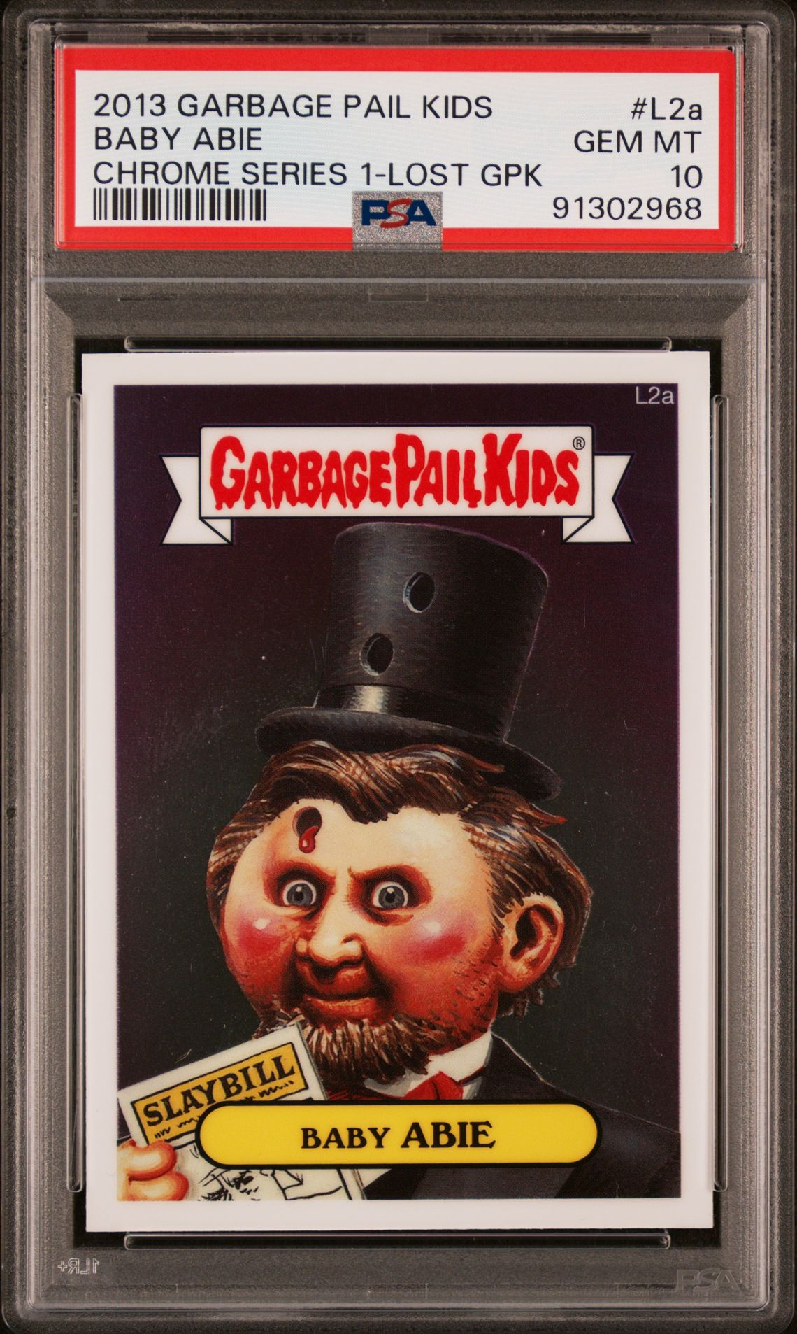 2013 Topps GARBAGE PAIL KIDS CHROME SERIES 1-LOST GPK #L2A Baby Abie front