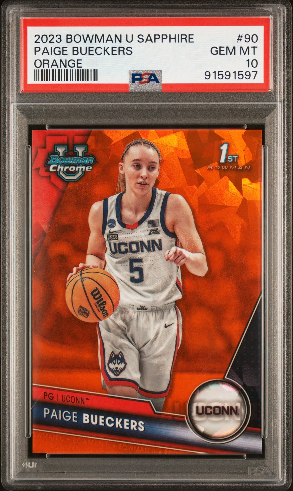 2023 Bowman Bowman University ORANGE #90 Paige Bueckers front