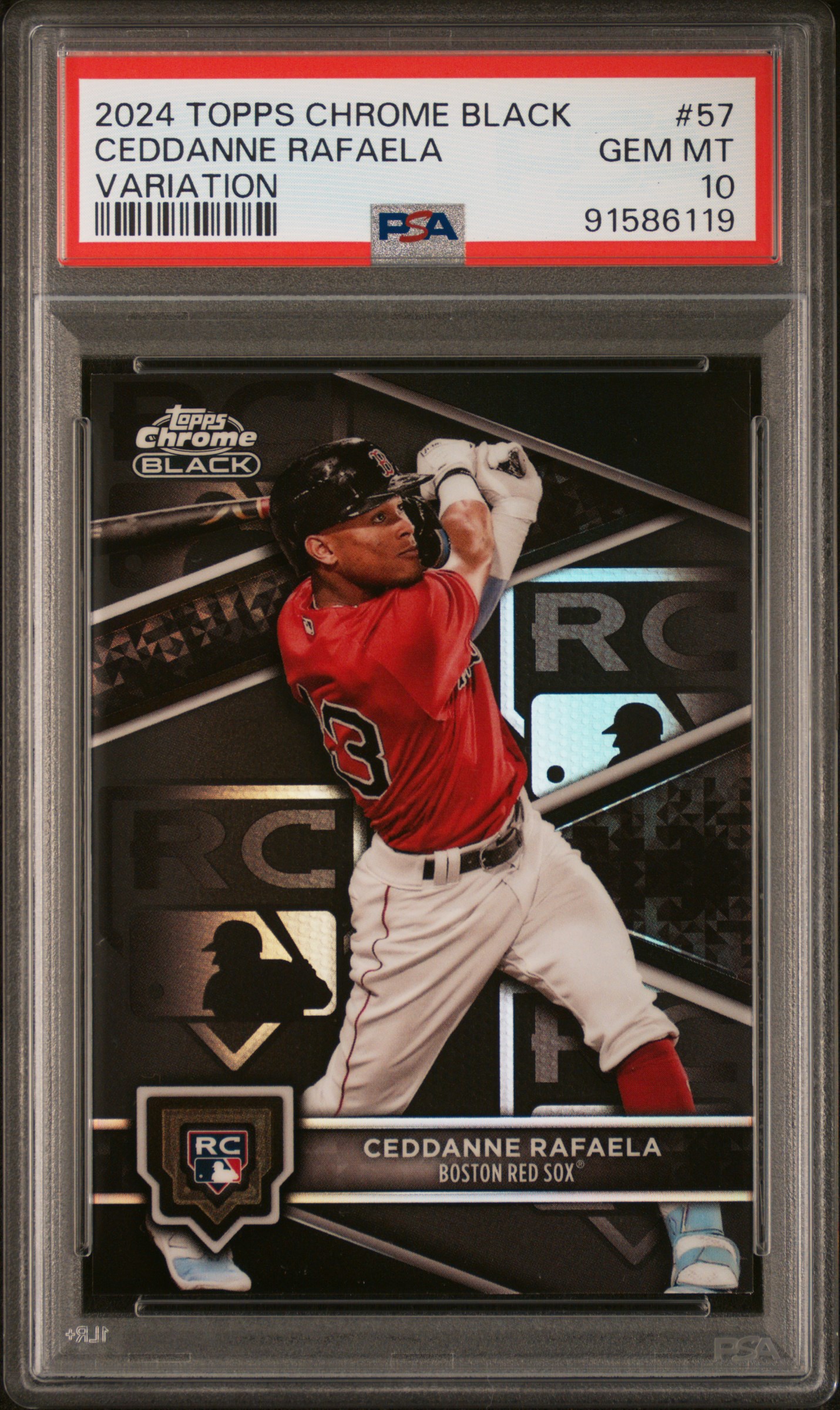 2024 Topps Chrome Black Ceddanne Rafaela Variation #57 PSA 10