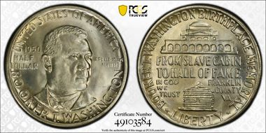 1950 50C Booker T. Washington MS67