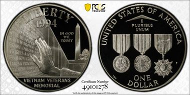 1994-P $1 Vietnam PR70DCAM