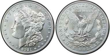 2021-CC Privy $1 Morgan Dollar 100th Anniversary MS70
