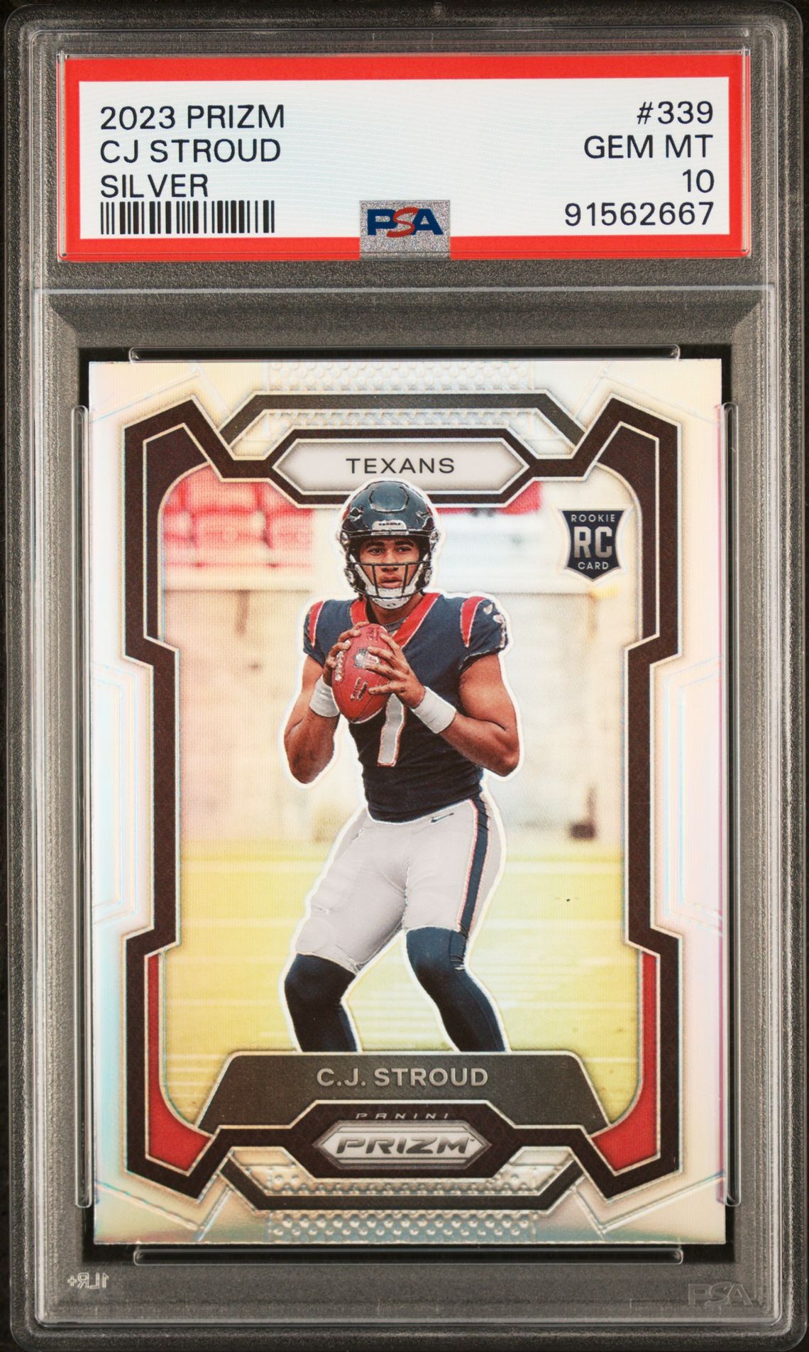 2023 Panini Prizm Cj Stroud #339 (Silver Prizm) Gem Mt 10 front