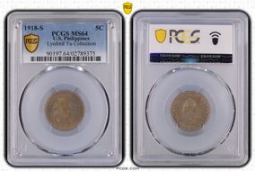 1918-S 5C MS64