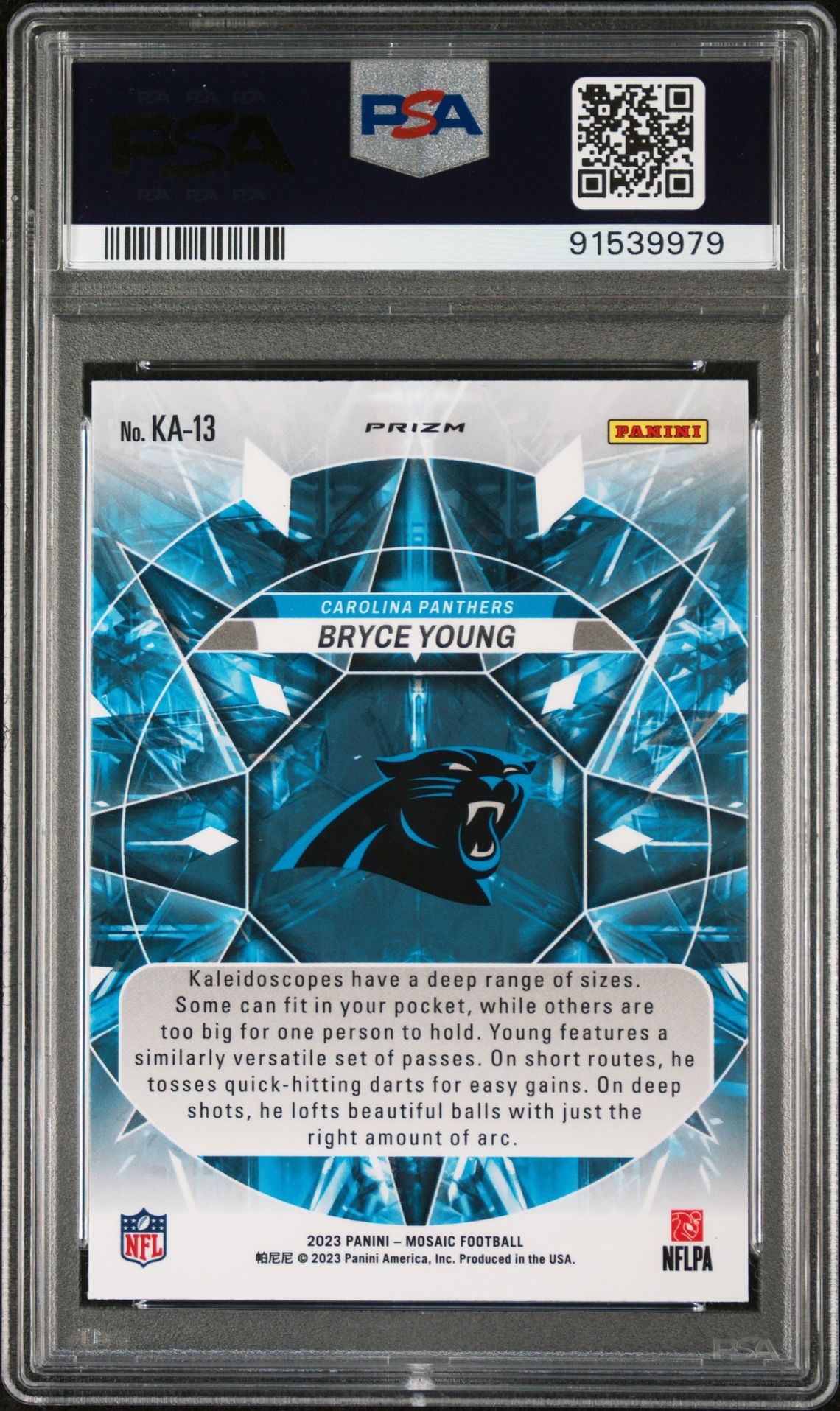2023 Panini Mosaic Kaleidoscopic Bryce Young #Ka13 Mint 9 back